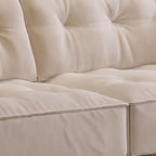 Drawing Room Standard Sofa with Flannel Upholstery in Light Gray/Rose/Navy Blue and Armrest