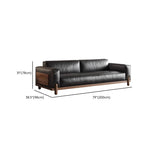 Modish Solid Color Stain Resistant Standard Sofa/Loveseat in Black for 4-seater/2