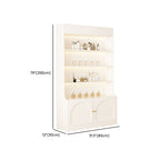 Fitted Detached Ground Display Stand in Wood with 5 Shelves, Locker and Open-air Storage in a Trendy Style