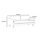 Craftsman Faux Leather Square Tufted Sofa for Living Room 65H