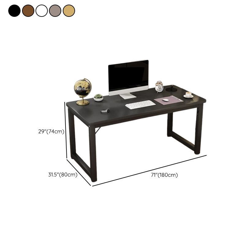 Casual Adjustable Writing Desk with Scratch-proof Sleigh Base in Ink/Light Gray/Sepia, Unattached Installation and Caster Options