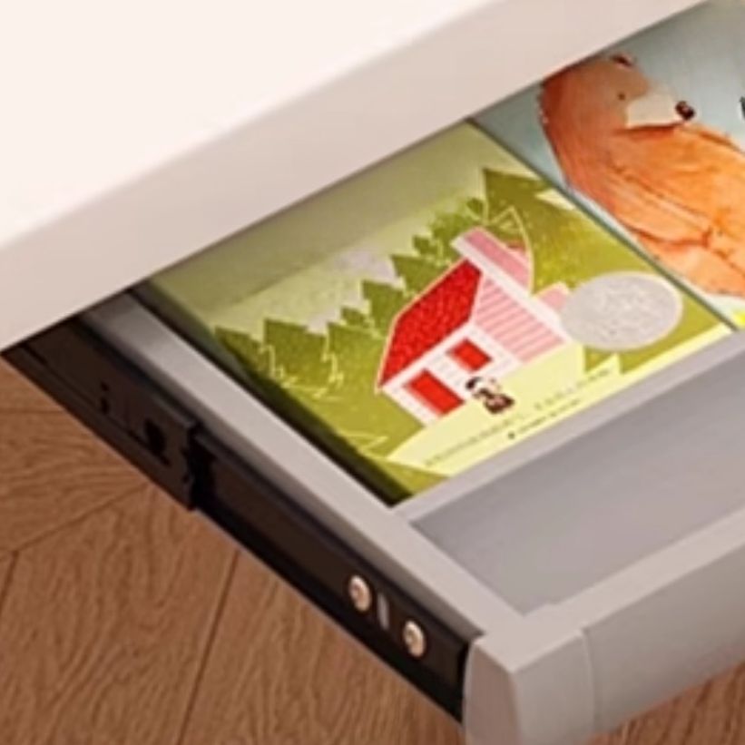 T-Shape Base Detached Corrosion Resistant Wood Grain/Chalk Manually Controlled Moves Up and Down Desk with/without 1 Drawer, 1 Shelf Not Included