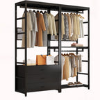 Ink Contemporary Steel Coat Rack with Receptacle, 2 Shelves, Alloy Bench, and Shoe Storage