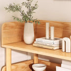 Composite Wood Vertical Organizer Shelf with 4/5/3 Shelves and Open Back