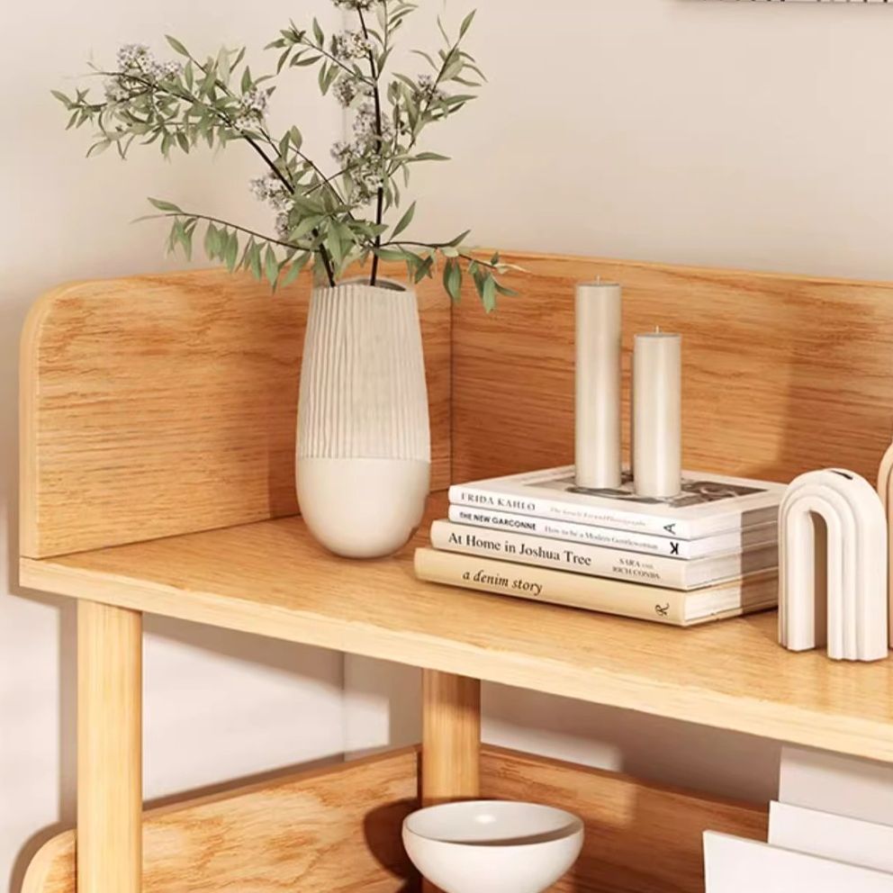 Composite Wood Vertical Organizer Shelf with 4/5/3 Shelves and Open Back