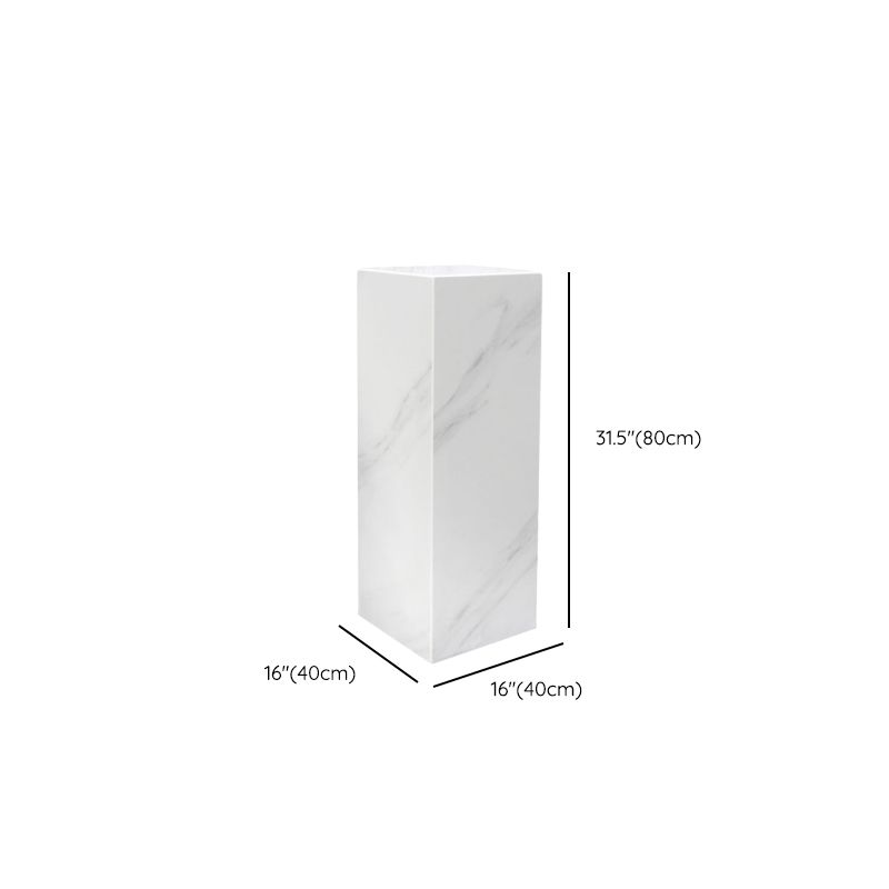 Up to 19 in L x 30 to 39 in/20 to 29 in H Square Marble Stone Unfinished Display Table