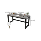Casual Writing Desk with Easy Assembly and Scratch-proof H-Shape Base in Dove Grey Engineered Wood