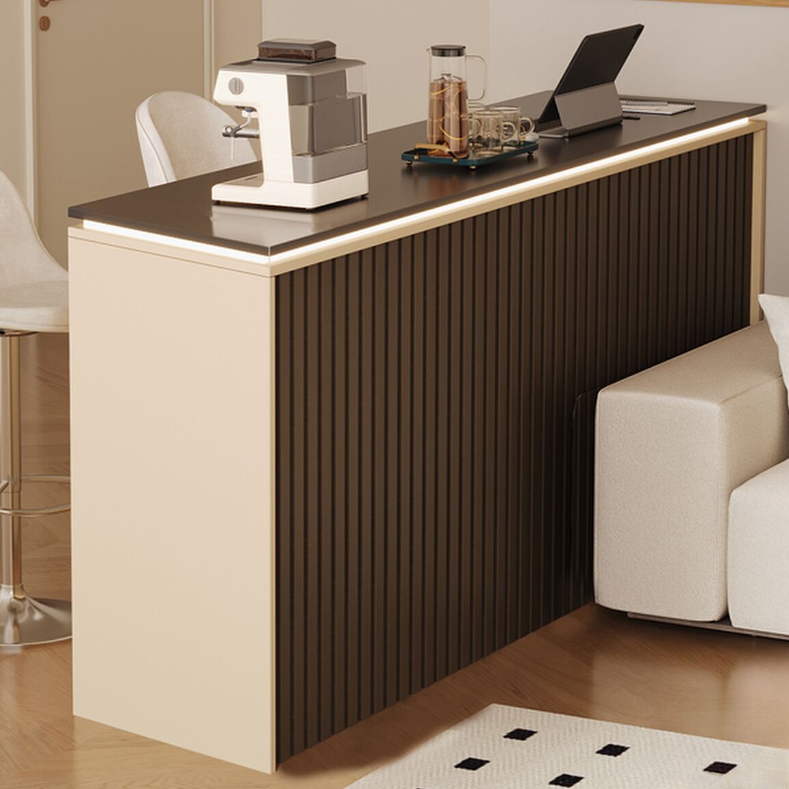 Auburn Slate Pub Table with Unmovable Pedestal Base