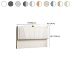 Trendy Panel Headboard in Natural Wood with No Distressing, Scooped Shape for Queen/Full Bed, Sponge Upholstery Fill, Standard Height