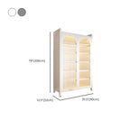 Vertical Steel Shelf Organizer with 6 Shelves and Lucite Door, Closed Back