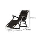 Solid Color Arm Recliner in Midnight Black/Tan with Space-saving Alloy Frame, Standard Base, Locking Back Angle, and Removable Back