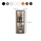 Nook Detached Accent Cabinet with Damp-proof and Scratch-immune Features, Glazed Door, Grip Bars, and Midnight Black/Chalk/Sepia Top