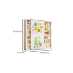 Chalk Book Rack with 6-Shelf/5-Shelf Vertical/Horizontal Alloy Open Back