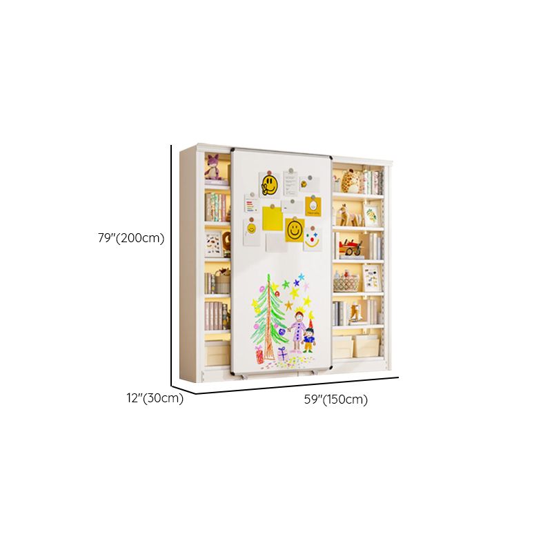 Chalk Book Rack with 6-Shelf/5-Shelf Vertical/Horizontal Alloy Open Back
