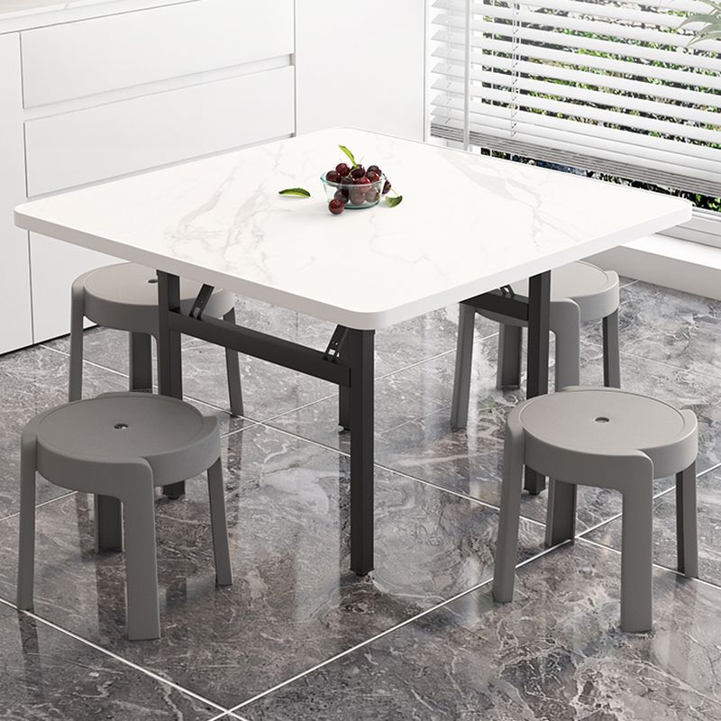 Modish Anti-abrasion Timber Square SpaceSaver Collapsible Card Table with Ink Base