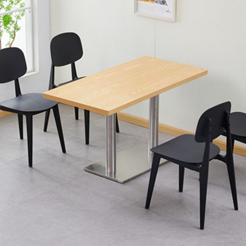 Veneer Dining Table with Pedestal Base, Heatproof, Seating for 4/2-seater/Seats 3