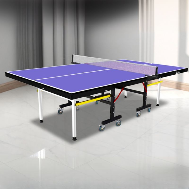 Indoor Synthetic Laminate Ping Pong Table with Ink/Cerulean Top and Included Paddle