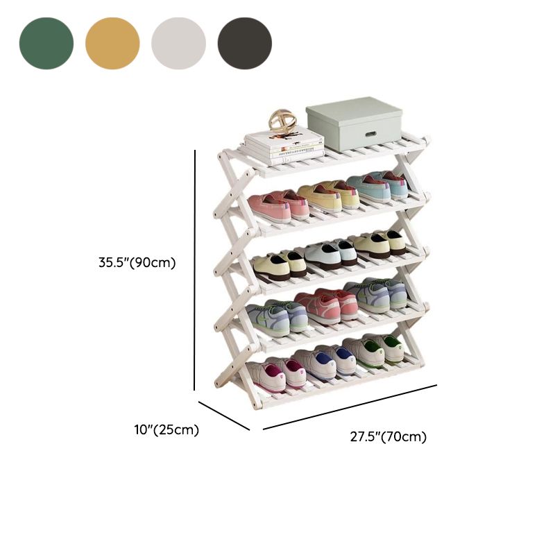 Art Deco Bambusa X-Shape Shoe Rack with 4/5/3 Shelves for 1-20 Pairs in Drawing Room