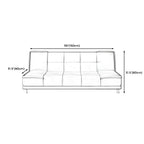 75"Modern Minimalist Armless Foldable Sleeper Leather Settee