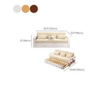 Full Size/Twin Size/King Size Futon Day Bed with Detachable Mattress, Pillow, Pillow Back, Receptacle and Square Arm for Seats 2/Seats 1/3 People