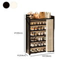 Art Deco Bambusa Rectangle Shoe Rack with 6/5/7 Shelves for 21-30/11-20/1-10 Pairs in Drawing Room