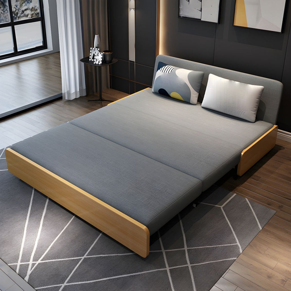 High Wear Resistance Armless Sofa Bed 32.68"H Fabric Tight Back Sofa Bed