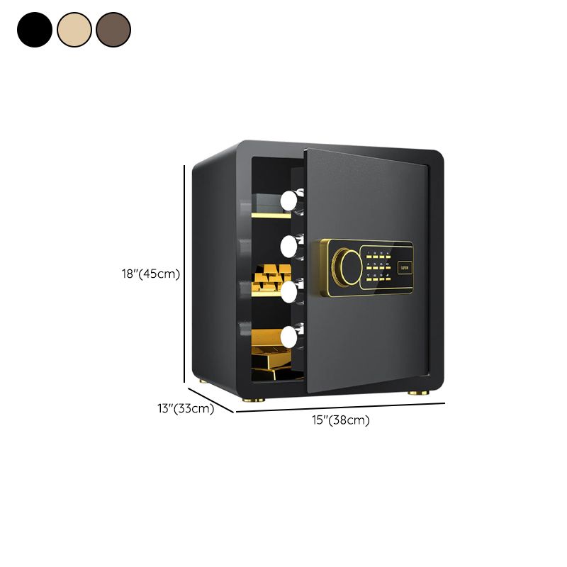 Steel Security Safe with Battery, Pry Resistant, Lockable with Keys and Shelves