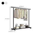 Modern Simple Style Hall Rack with Receptacle Storage, 1 Shelf/2 Shelves, Steel Frame, and Alloy Hook