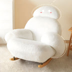 Velvet Upholstered Rocking Chair Modern Style Rocking Accent Chair