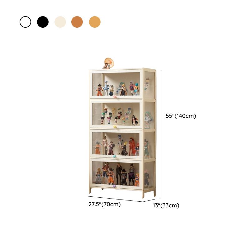 Bambusa Flooring Curio Cabinet with Stockroom, 4 Cabinets/3 Cabinets/2 Cabinets, 4 Shelves/3 Shelves/2 Shelves, 4 Doors/3 Doors/2 Doors