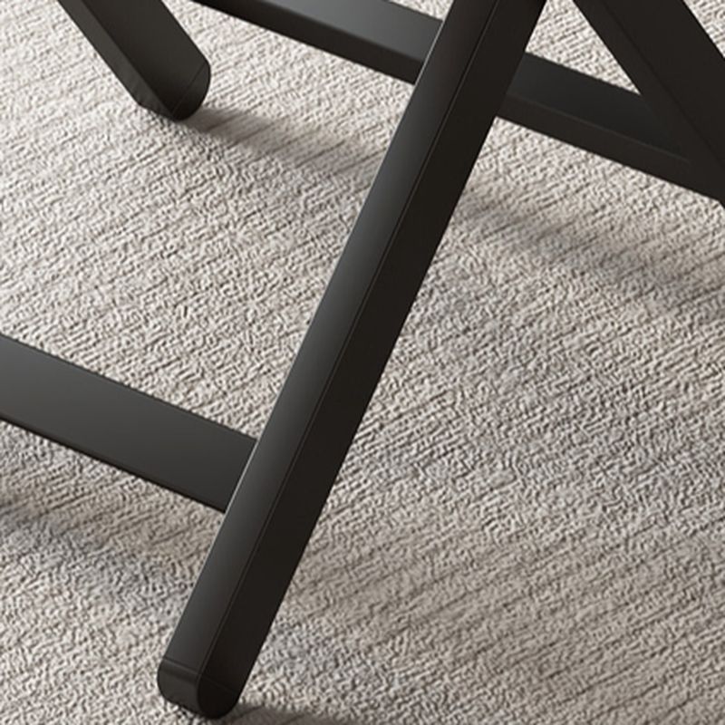Composite Wood Dining Table with Crossed Legs, Scratch-proof and Foldable, Square Top for 2-seater
