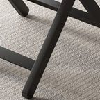 Composite Wood Dining Table with Crossed Legs, Scratch-proof and Foldable, Square Top for 2-seater