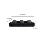Tear Resistant Standard Sofa/Loveseat/Single Sofa in Midnight Black Genuine Leather