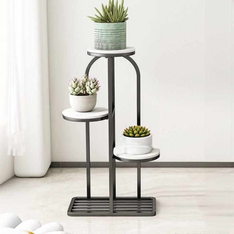 4 Tiers/3 Tiers Rectangle Stone Flower Stand with 4 Shelves/3 Shelves in a Solid 1 Piece Set