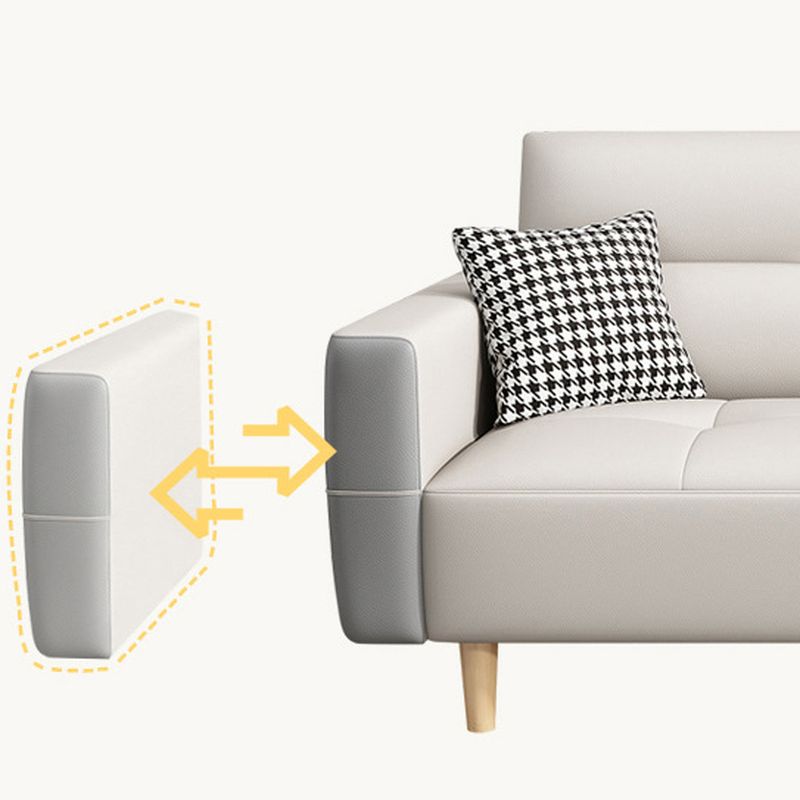 Damp-proof King Size/Full XL Size/Twin XL Size Tufted Convertible Sofa Daybed 2 Seater with Pillow, Square Arm & Tufted Back