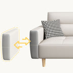 Damp-proof King Size/Full XL Size/Twin XL Size Tufted Convertible Sofa Daybed 2 Seater with Pillow, Square Arm & Tufted Back