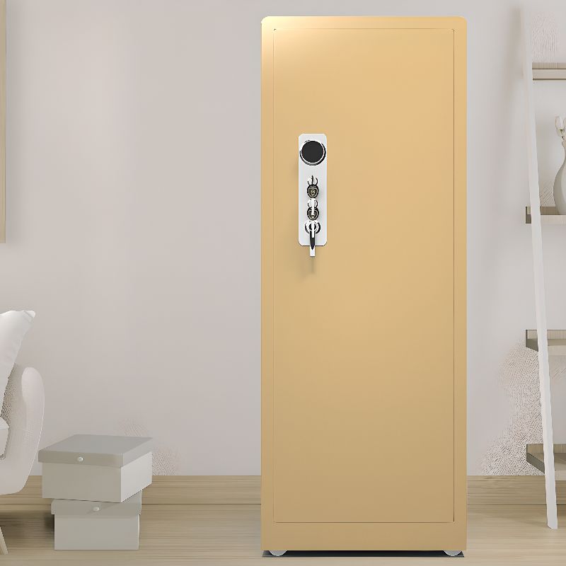 Steel Security Safe with Lockable Mechanism, Keys, and Shelves