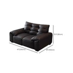 Modish Solid Color Stain Resistant Standard Sofa/Loveseat/Single Sofa in Black with Arm, 4-seater/6-Seater/5 Person