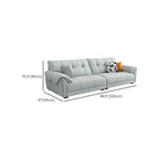 Standard Sofa with Cotton Upholstery in Light Gray and 3 Pillows