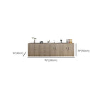 Caramel Trendy Manufactured Wood Supplies Cabinet with Shelves, Locker, Locking Door, and 2-Wide/5-Wide/4-Wide Compartments