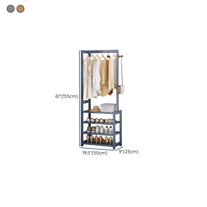 Modern Simple Style Hall Rack with 5 Shelves/4 Shelves and 1 Hook