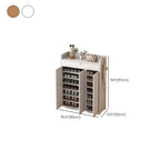 Bambusa 7-tier/6 Tiers/8-tier Shoe Displays with Horizontal Sloping Shelves and Dustproof Cover