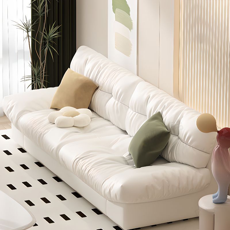 Tear Resistant Ivory PU Standard Sofa/Single Sofa/Loveseat