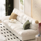 Tear Resistant Ivory PU Standard Sofa/Single Sofa/Loveseat