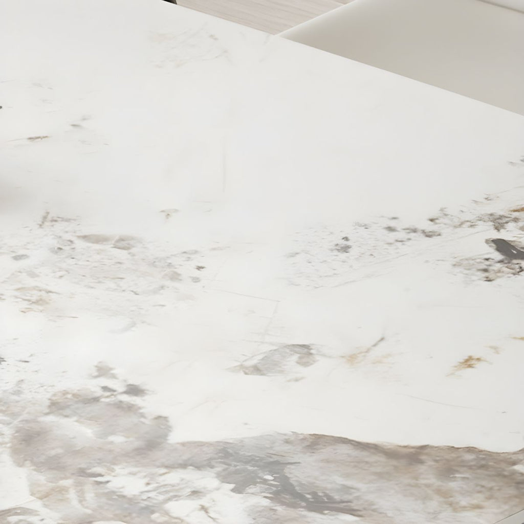 Modern Rectangle Sintered Stone Dining Set 1/2/4/5/6/7 Pieces Dining Table with Chairs