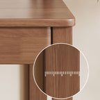 Modern Rectangular Natural Wood Desk in Chalk/Auburn/Unfinished Color with Drawers, Exterior Shelf, and Hutch
