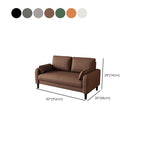 Drawing Room Standard Sofa in Pu Leather with Gray/Mocha/Off-White Armrest