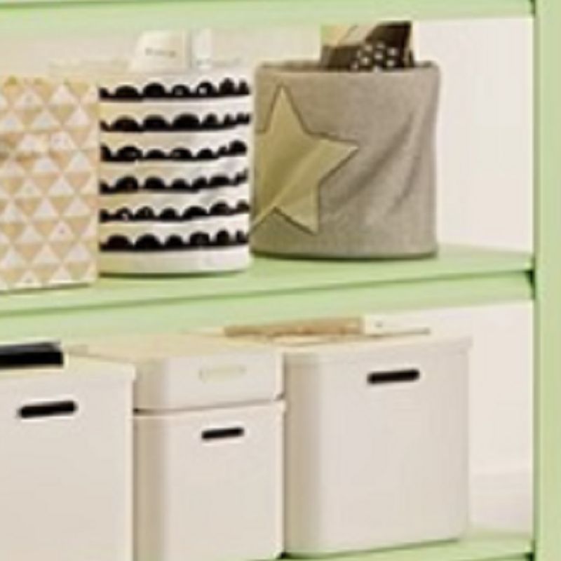 Light Green Minimalist Alloy Shelf with Adjustable Detached Design for General Storage