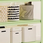 Light Green Minimalist Alloy Shelf with Adjustable Detached Design for General Storage