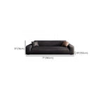 Midnight Black/White Standard Sofa/Loveseat with Armrest for Drawing Room